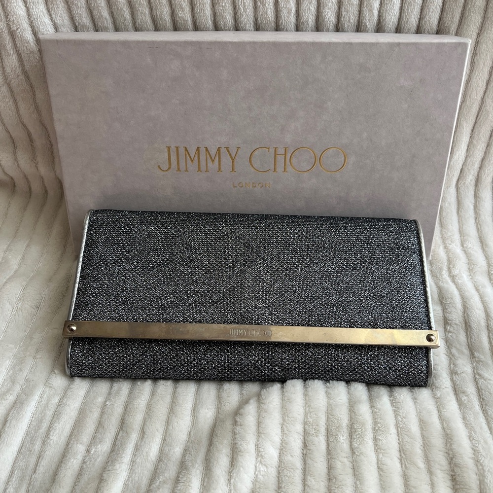 Jimmy Choo Mila Clutch Silver Glittery